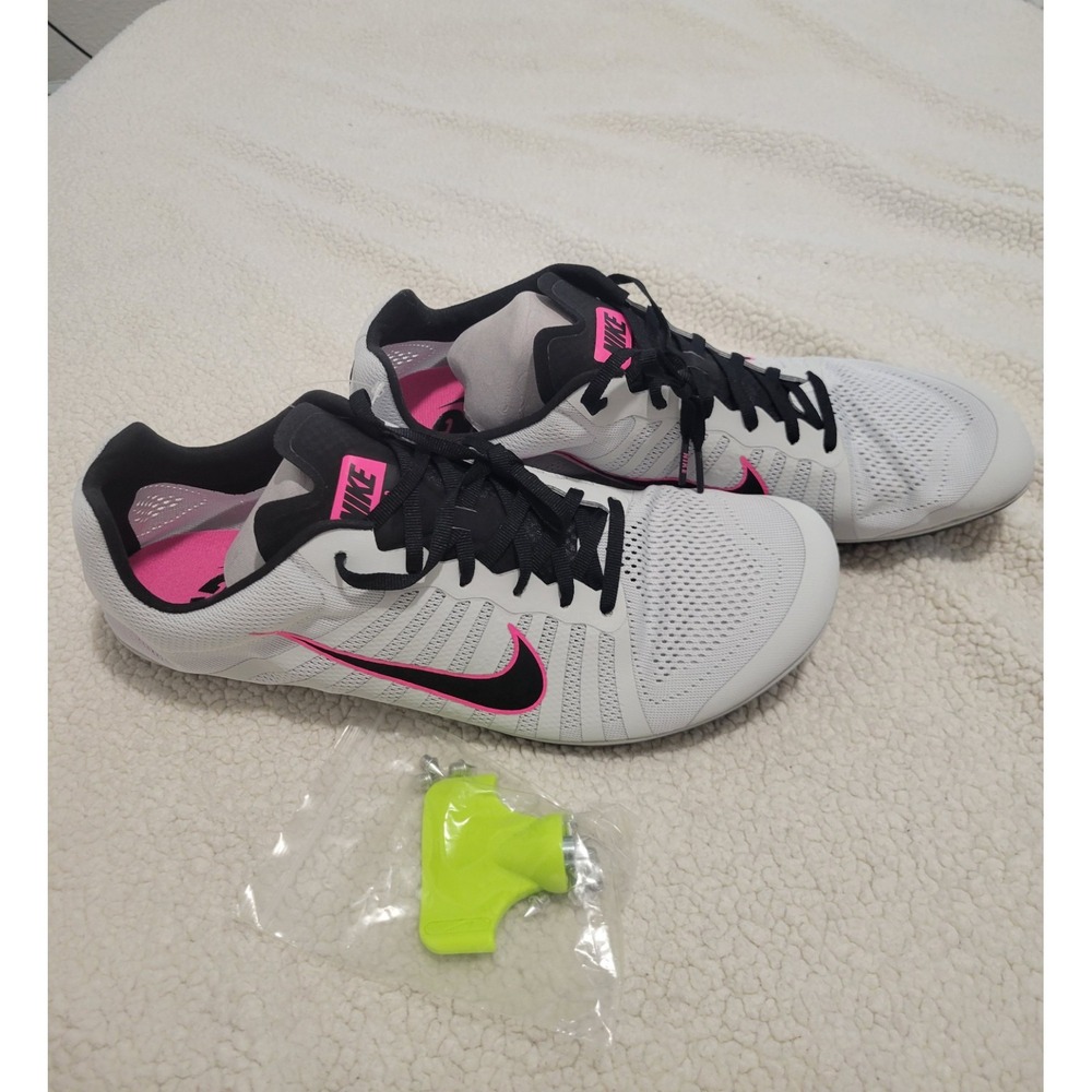 Nike Zoom D Track Spikes Platinum Black Pink Mens 13 819164-002